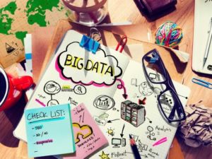 Messy Desk with Big Data Related Notes