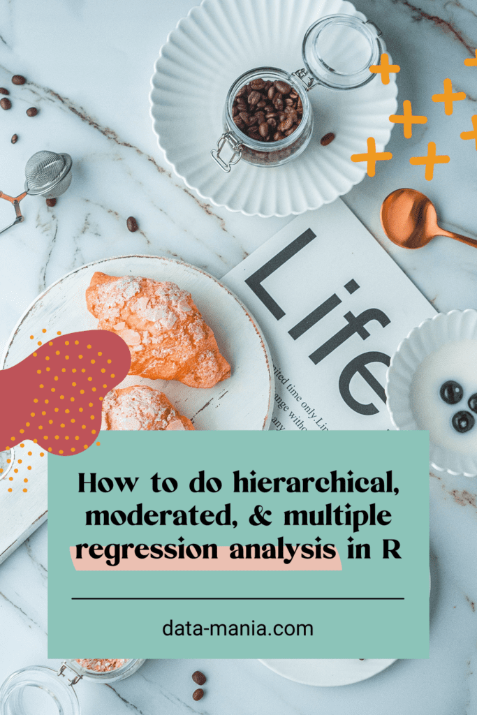 how to do hierarchical, moderated, multiple regression analysis in R