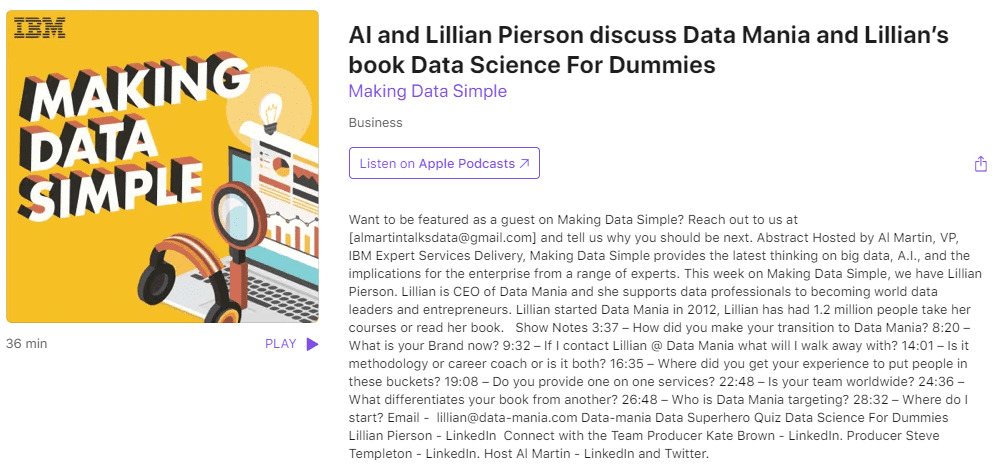 Making Data Simple with Lillian Pierson