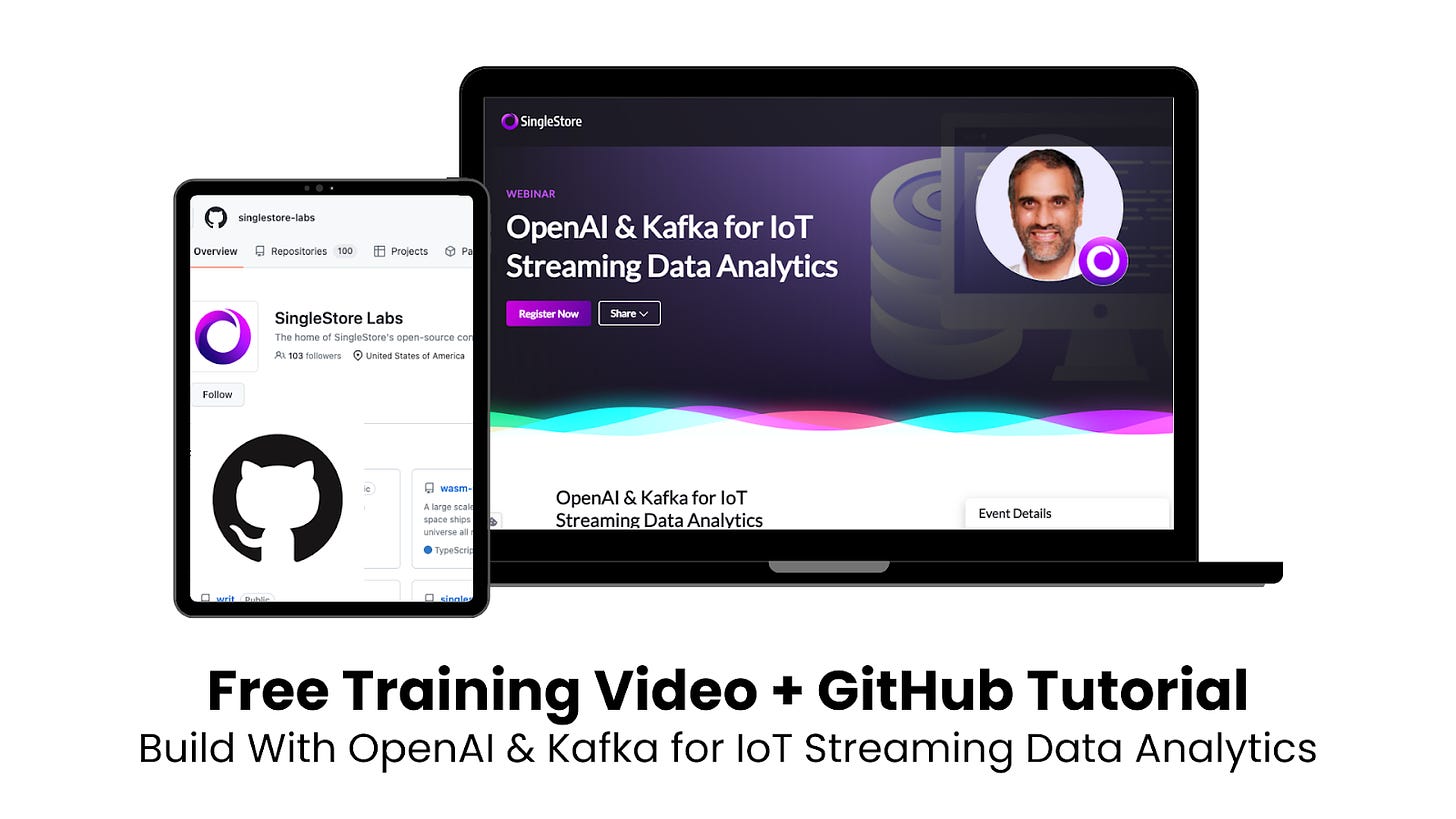 Training + GitHub Tutorial: OpenAI and Kafka for IoT Streaming Data Analytics