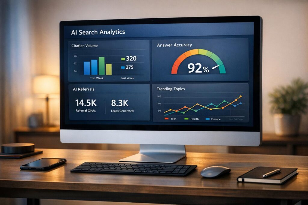 AI Search Analytics: The Metrics + Dashboard You Need to Track LLM Visibility