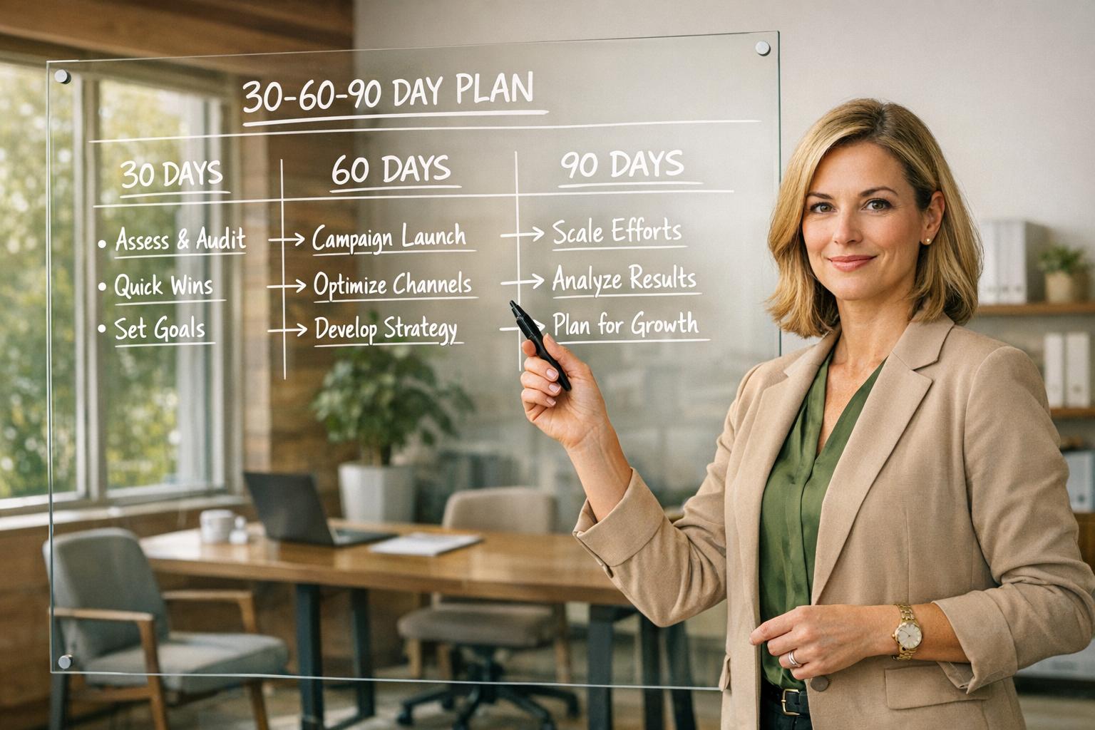 Interim CMO: What It Is, When to Hire, Cost + 30/60/90 Plan