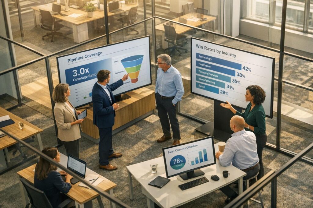 IT Services Firm GTM Benchmarks 2026: Pipeline Coverage Ratio, Win Rate by Vertical, and Sales Capacity Utilization